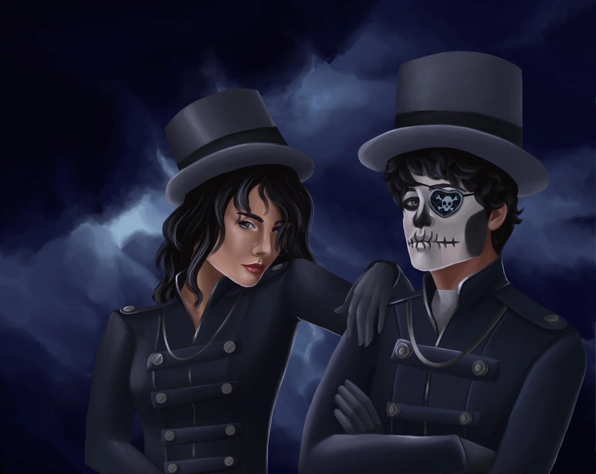 Two Iron Manes members in matching formal attire